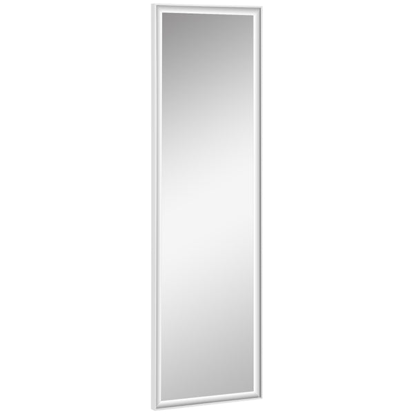 HOMCOM Full Length Mirror Wall-Mounted, Rectangle Dressing Mirror for Bedroom, Living Room, White