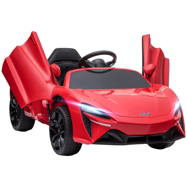 HOMCOM Mclaren Licensed Kids Electric Ride on Car with Butterfly Doors, 12V Powered Electric Car with Remote Control, Horn, Headlights, MP3