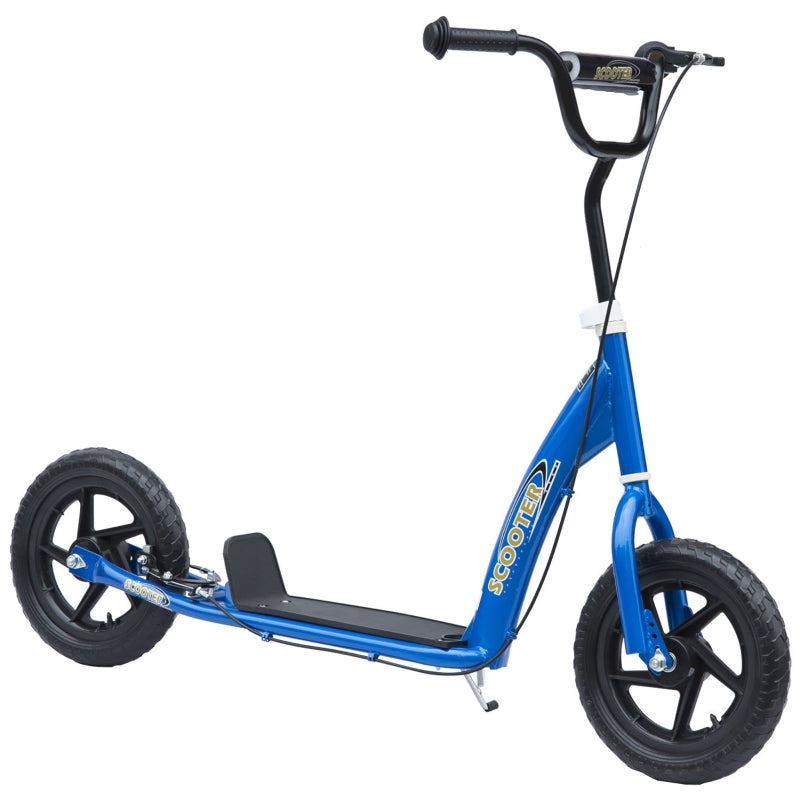 HOMCOM Teen Push Scooter Kids Children Stunt Scooter Bike Bicycle Ride On 12" EVA Tyres, Blue