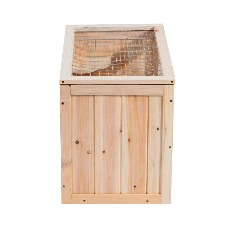 PawHut Wooden Hamster Cage Small Animal House Pets at Home, 60 x 35 x 42 cm