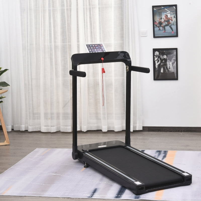 HOMCOM 600W Foldable Steel Motorised Treadmill Black