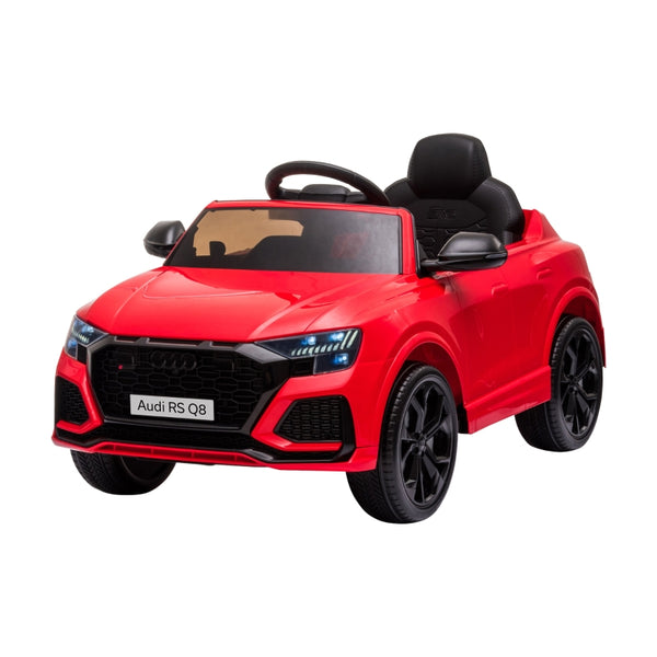 HOMCOM Compatible 6V Battery-powered Kids Electric Ride On Car Audi RS Q8 Toy with Parental Remote Control Music Lights USB MP3 Bluetooth Red