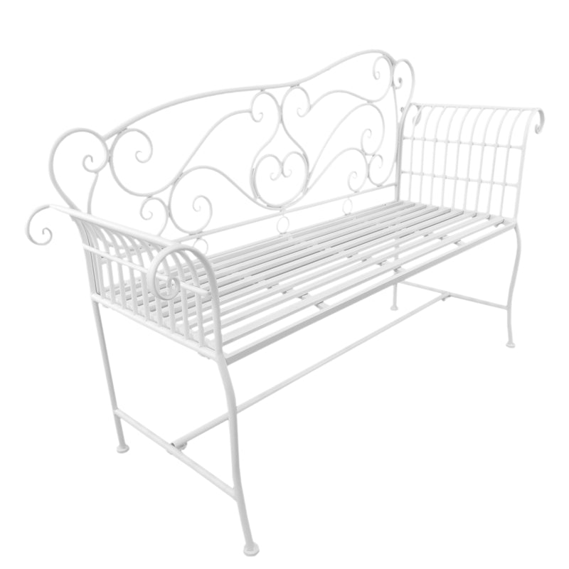 Outsunny Metal Bench-White