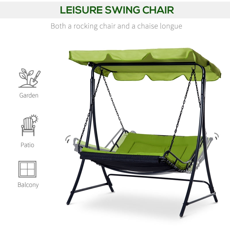 Outsunny Swing Chair Hammock Seat-Green