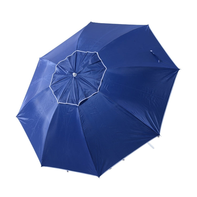 Outsunny 2m Beach Sport Umbrella Parasol-Coated Blue Polyester/Steel