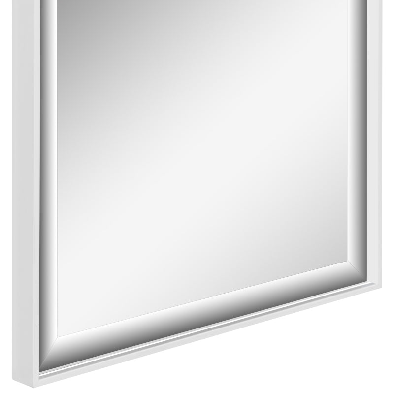 HOMCOM Full Length Mirror Wall-Mounted, Rectangle Dressing Mirror for Bedroom, Living Room, White