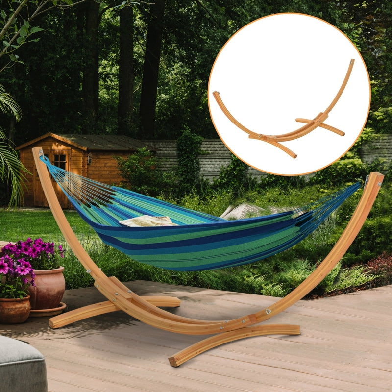 Outsunny 3(m) Wooden Hammock Stand Universal Garden Picnic Camp Accessories