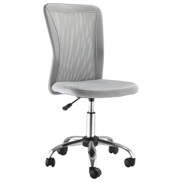 Vinsetto Home Office Mesh Task Chair Ergonomic Armless Mid Back Height Adjustable with Swivel Wheels, Grey