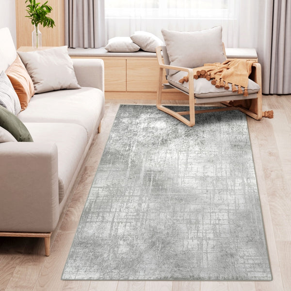 HOMCOM Grey Rug, Modern Abstract Area Rugs, Decorative Carpet for Living Room, Bedroom, Dining Room, 230 x 160cm