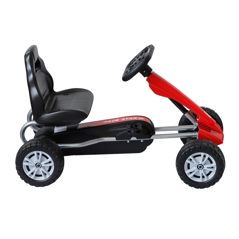 HOMCOM Kids Children Pedal Go Kart Ride On Car Toys Scooter Black & Red