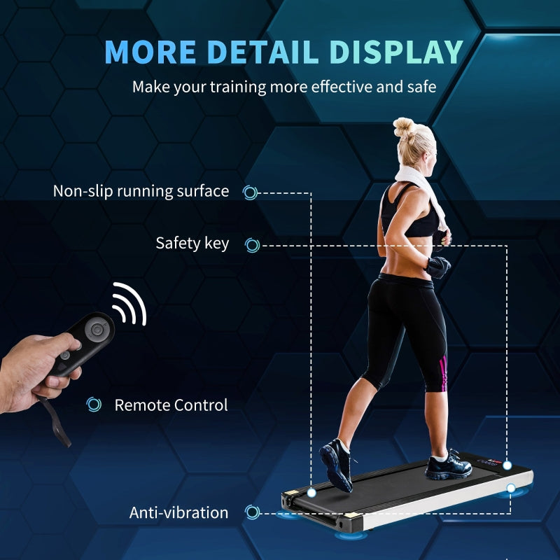 HOMCOM Electric Treadmill Walking Machine 735W Motorised Walking Treadmill 1-6km/h Aerobic Exercise Walking Pad w/ LED Display & Remote Control