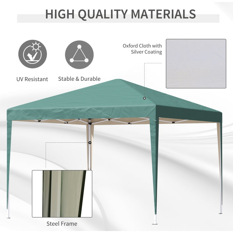 Outsunny 3 x 3 meter Garden Heavy Duty Canopy Rentals Marquee Party Tent Folding Wedding Canopy-Green