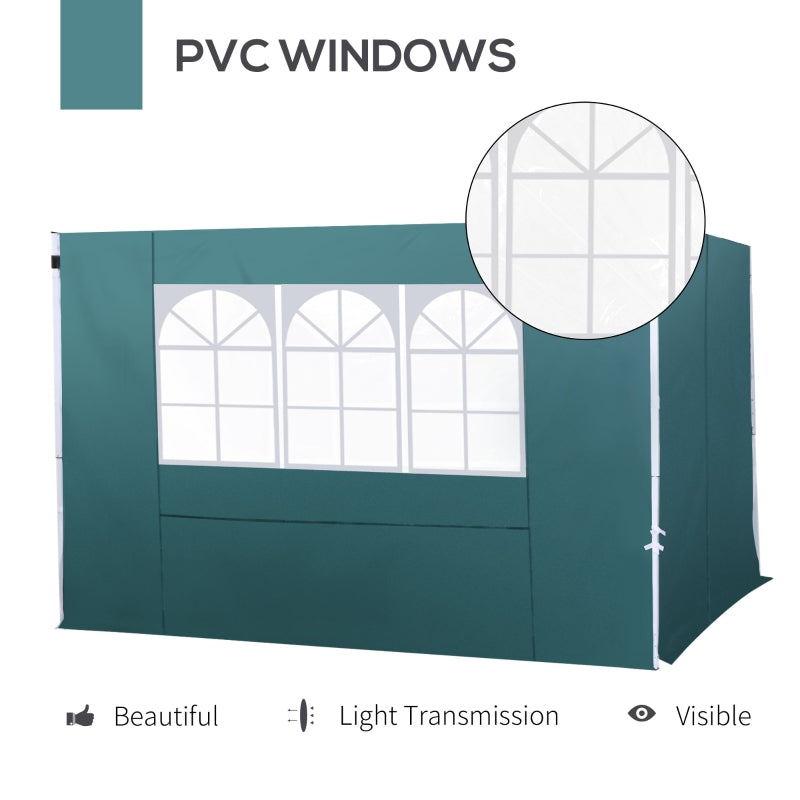 Outsunny 3m Gazebo Exchangeable Side Panel-Green