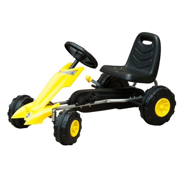 HOMCOM Pedal Go Kart-Yellow/Black