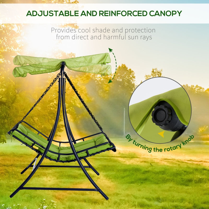 Outsunny Swing Chair Hammock Seat-Green