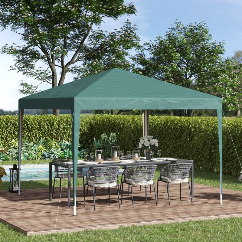 Outsunny 3 x 3 meter Garden Heavy Duty Canopy Rentals Marquee Party Tent Folding Wedding Canopy-Green